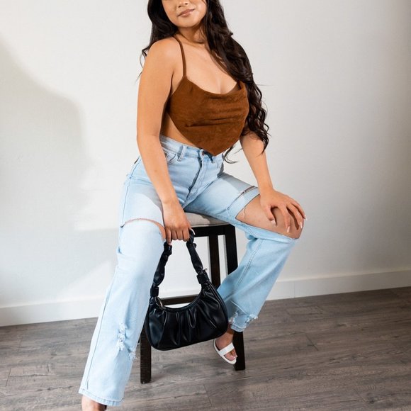 NWT Corduroy Crop Top - Picture 3 of 3